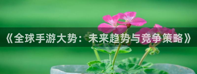 鼎点娱乐下载：《全球手游大势：未来趋势与竞争策略》